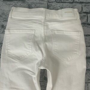 Express White Flare Skinny Cropped Jeans~